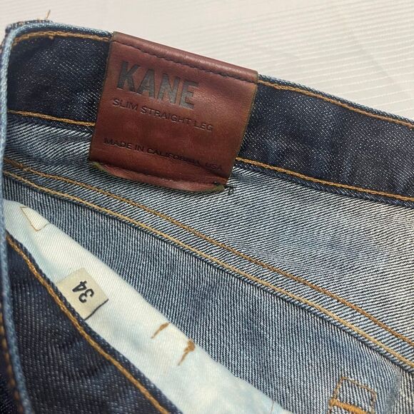 J. Brand Kane Slim Straight Leg Denim Jeans Size 34 X 33 - Picture 7 of 10